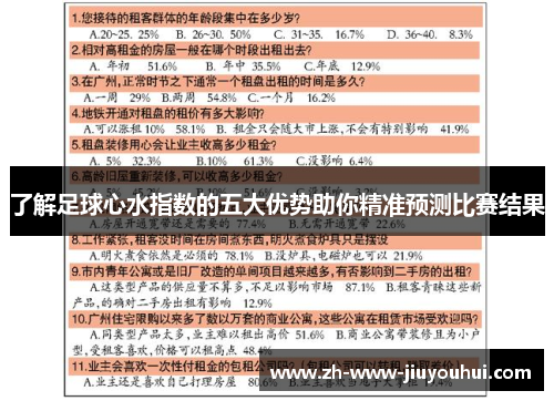 了解足球心水指数的五大优势助你精准预测比赛结果 了解足球心水指数的五大优势助你精准预测比赛结果