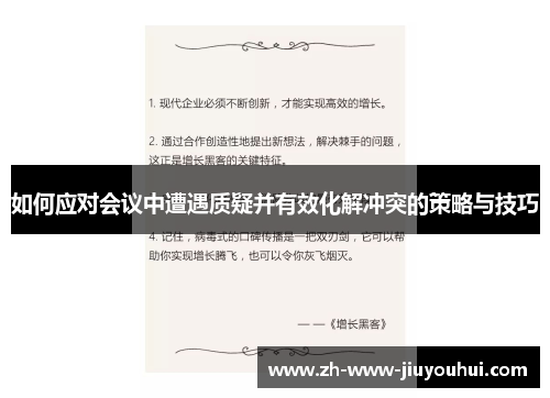 如何应对会议中遭遇质疑并有效化解冲突的策略与技巧